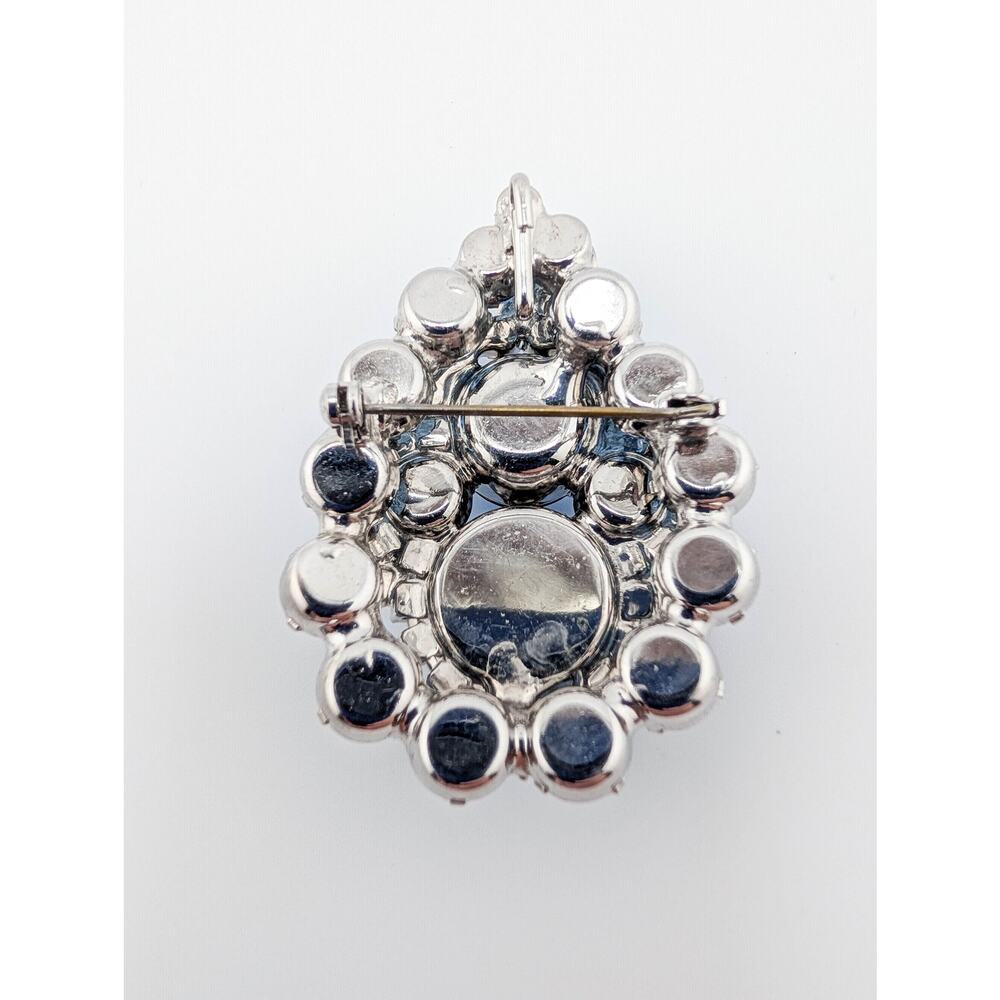 Verified Juliana (Ref IIJJ-009317) Blue Rivoli Pin Pendant Rhodium Plated - Picture 4 of 7